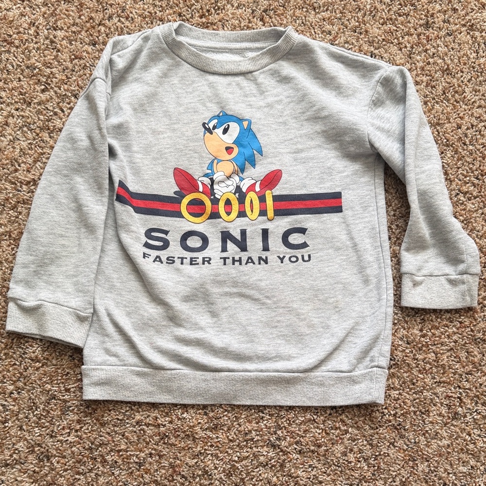 Sonic the Hedgehog Kids Gray Sweatshirt